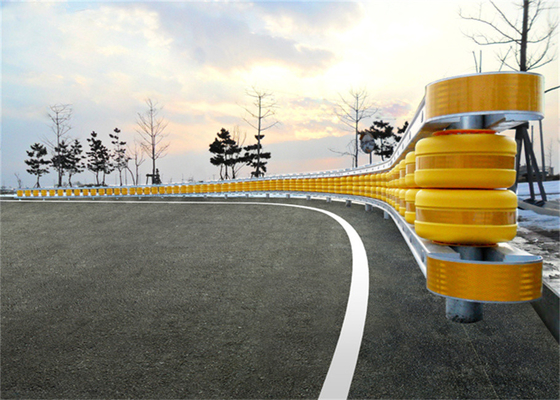 Barrière en rouleaux de sécurité écologique de 3 m avec roue en mousse