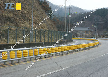 L'unité centrale d'OIN 9001 écument Foller de la glissière de sécurité jaune de route 350*500MM