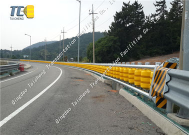 Good price Corrosion de jaune de rambarde de roulement de barrière de rouleau de route de route de sécurité anti en ligne