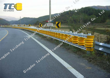 Système de barrière de rouleau de la route Q235 Q345 avec le baril d'EVA Polyurethane